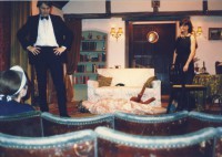 L-r :  Charles, Madam Arcati - collapsed on floor in a trance, and Ruth.