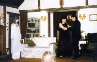 L-r :   The ghostly Elvira (Sue Anker), Ruth and Charles