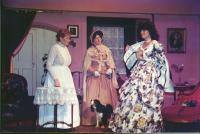l-r: Margaret Thomas (Wilson), Pat Stubbs (Arabel Moulton-Barrett) and Jackie Finlay as Elizabeth Moulton-Barrett