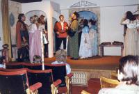 l-r: Vic Ince, Carol Bower, [currently unidentified], Jonathon Willson, Jim Harper, Denise Glazer, Sheila Nickolay, Marion Barker - and Val sitting in the front row, directing.