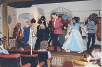 l-r: Geoff Tomlin, Carol Bower, [currently unidentified], Marion Gadsby, Jonathon Willson, Denise Glazer - - and again, Val sitting in the front row, directing.
